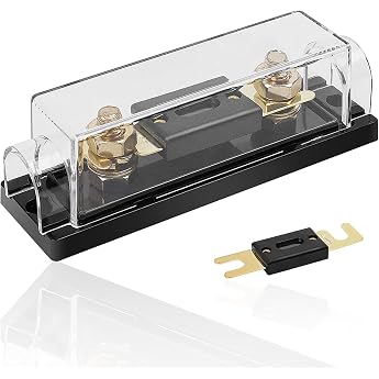 anl fuse holder klehope 250a car fuse holder with 2 fuses 200a 250a - fuse box 12 v can be used for car radio stereo