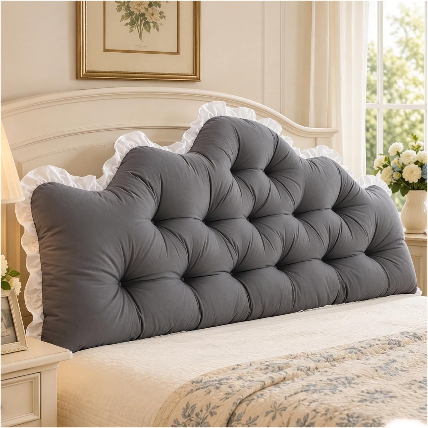 College Dorm Bed Bolster Pillow Long Reading Rectangular Headboard Pillow Backrest Support Cushion for Sitting in Bed Daybed Pillows Soft (Rice Pink, Twin 90cm / 35")