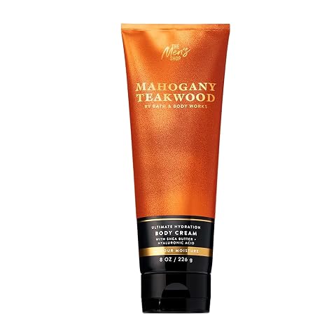 Bath & Body Works Men’s Body Cream, Mahogany Teakwood Scent, Ultimate Hydration Moisturizer with Shea Butter & Hyaluronic ...