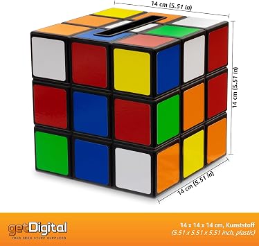 getDigital Plastic Magic Cube Tissue Box Cover, Holder for Square Tissue Boxes with Magnetic Lock, Multi Color
