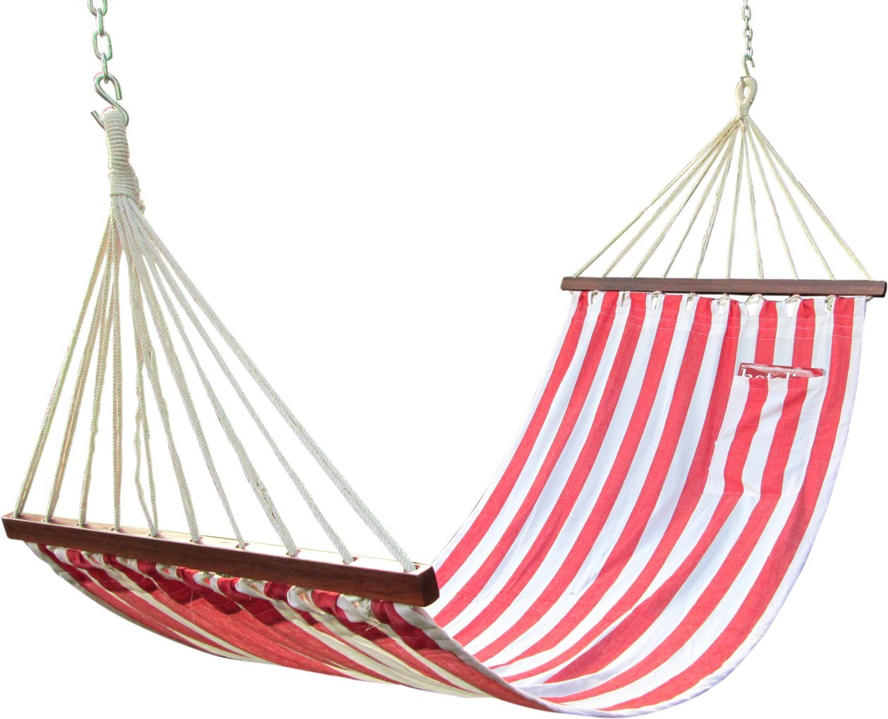 Hangit Cotton Hammock (Red Stripe, 335 Centimeters)