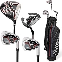 Fazer CTRX By American Golf, Golf Clubs Set with Stand Bag, Driver, Fairway Wood, Hybrid, Oversize Irons, Mallet Putter - All-Weather Grips, Dual Strap Carry Bag - For Beginners & Experienced Players