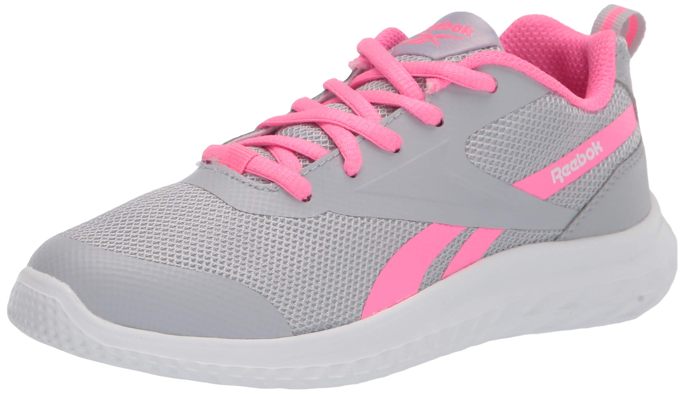 Reebok girls Rush Runner 3.0 Running Shoe, Cold Grey/Electro Pink/White, 7 Little Kid US