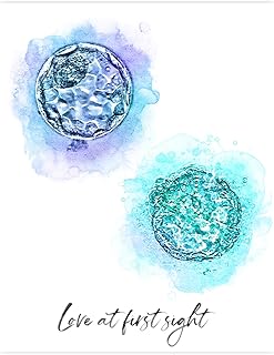 Personalized Two Embryos Watercolor Digital Painting Custom Twin IVF Art from Photo IVF Baby Announcement Artwork Unframed Print