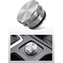 Car Aluminum Cigarette Lighter Plug Cover, 12V Socket Cap, Silver