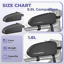 ROCKBROS Bike Top Tube Bag Bicycle Front Frame Bag Waterproof Bike Pouch Pack Bike Phone Bag Cycling Accessories Pouch for Mountain Road Bike Large