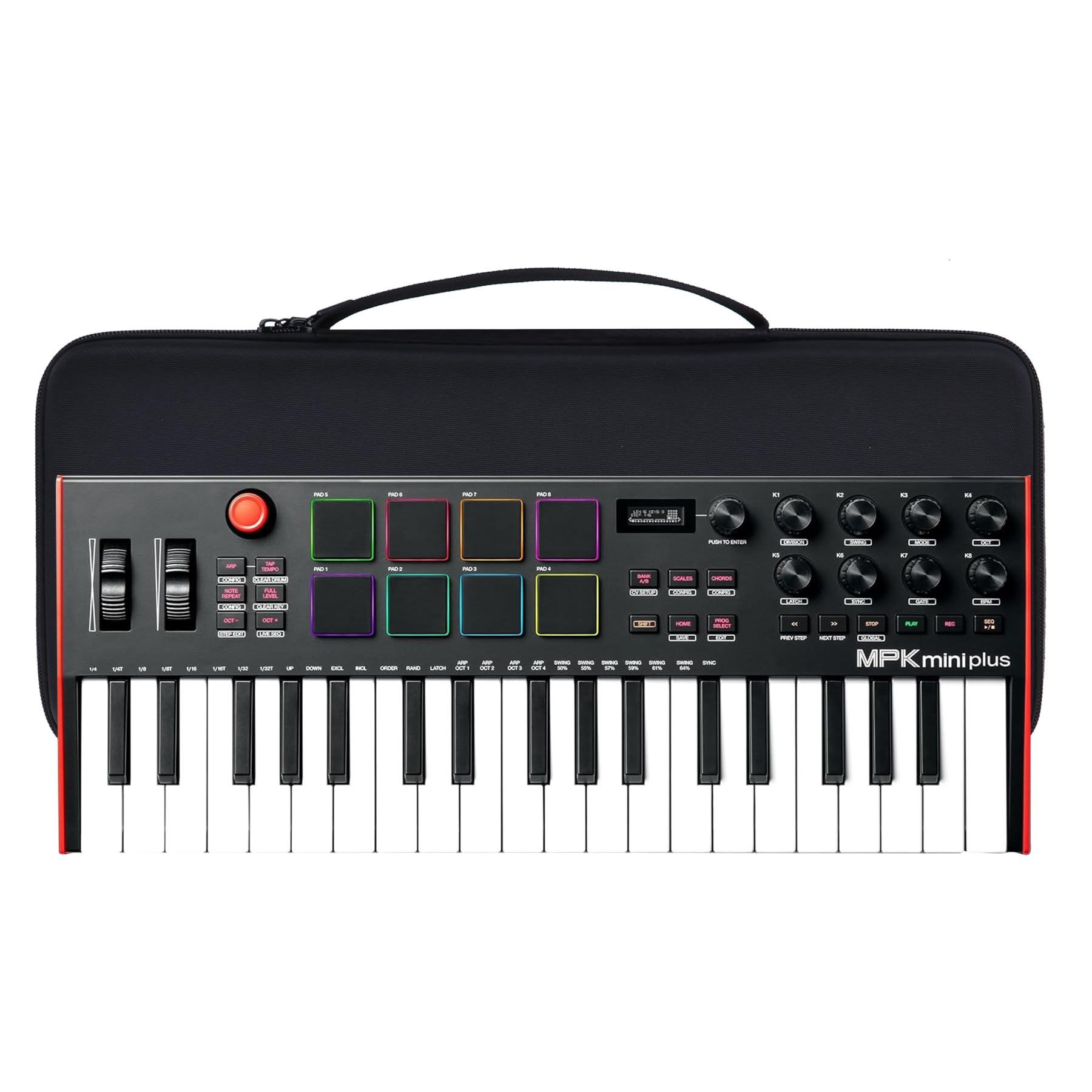 Lebakort Hart Schutz Hülle Etui Tasche für Akai Professional MPK Mini Plus - USB MIDI Keyboard Controller (Schwarz)