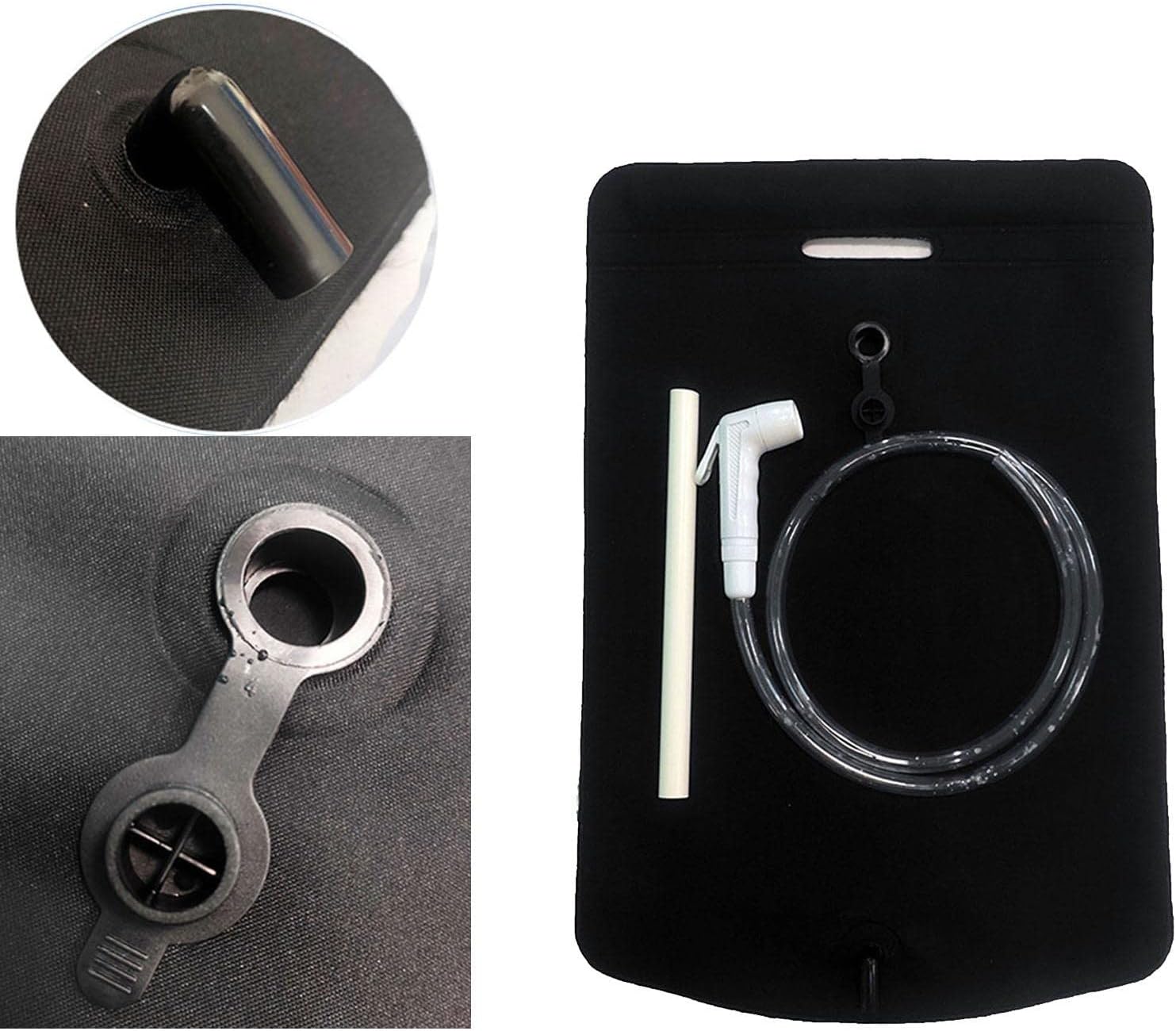 Portable Camping Shower Bag 5 Gallon 20L Solar Sun Heated Water Bag for Outdoor Traveling Hiking Swimming - Materials Removable Shower Head On-Off Switchable Hose