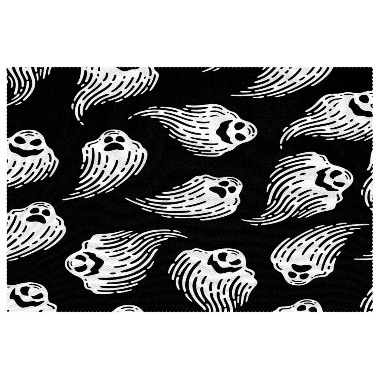 Sets de table Halloween lavables anti-rayure et anti-chaleur