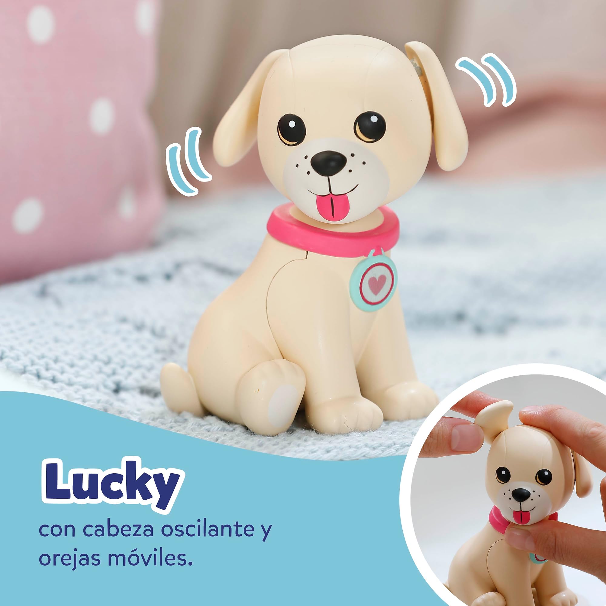 BABY born Bicicleta con Lucky, Bicicleta para muñecas con Cesta, Manillar y Pegatinas