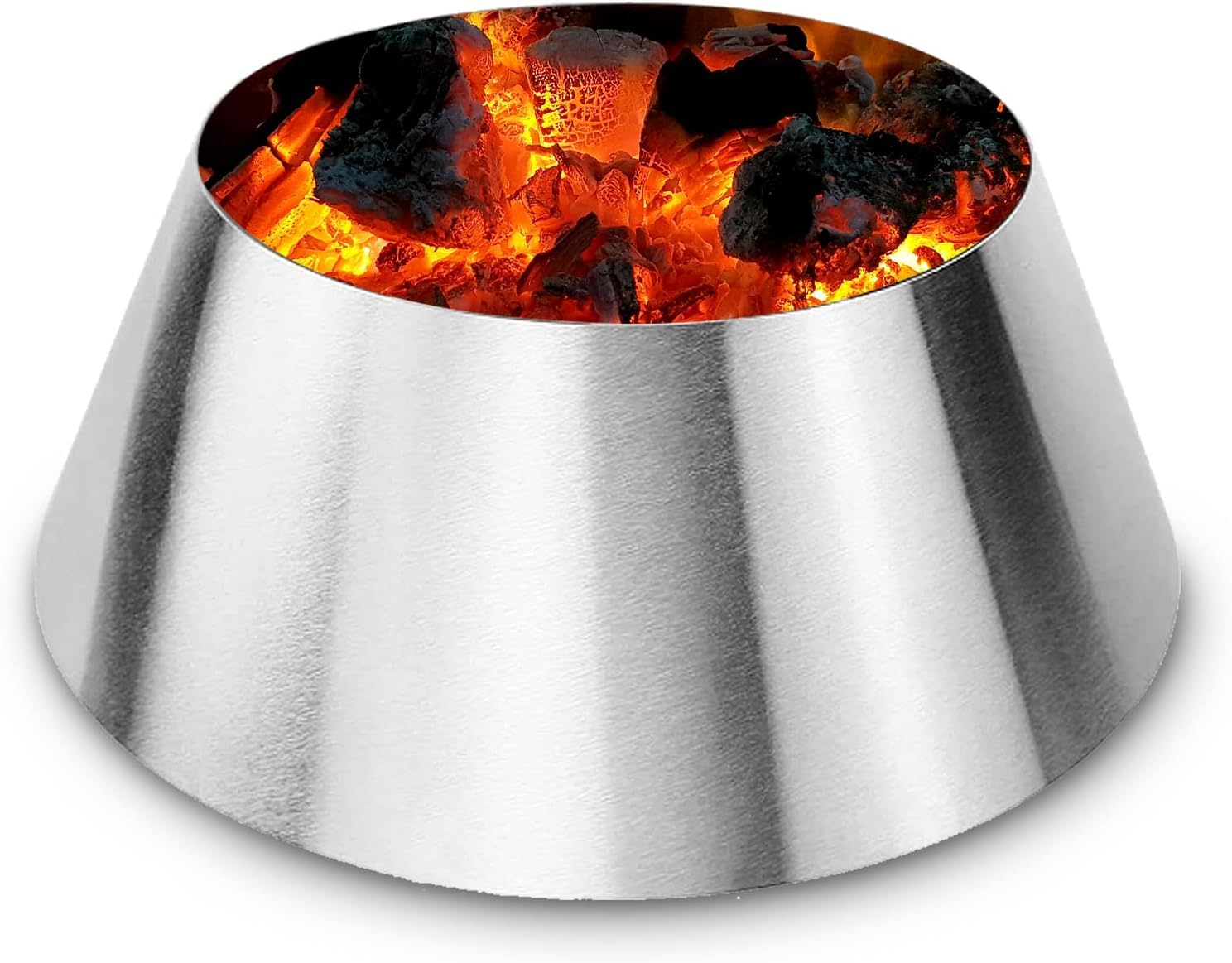 QuliMetal BBQ Whirlpool for Weber Kettle 22 26.75 Inches WSM, Big Green Egg, Kamado Joe, Weber Smokey Mountain Charcoal Briquet Holders, Stainless