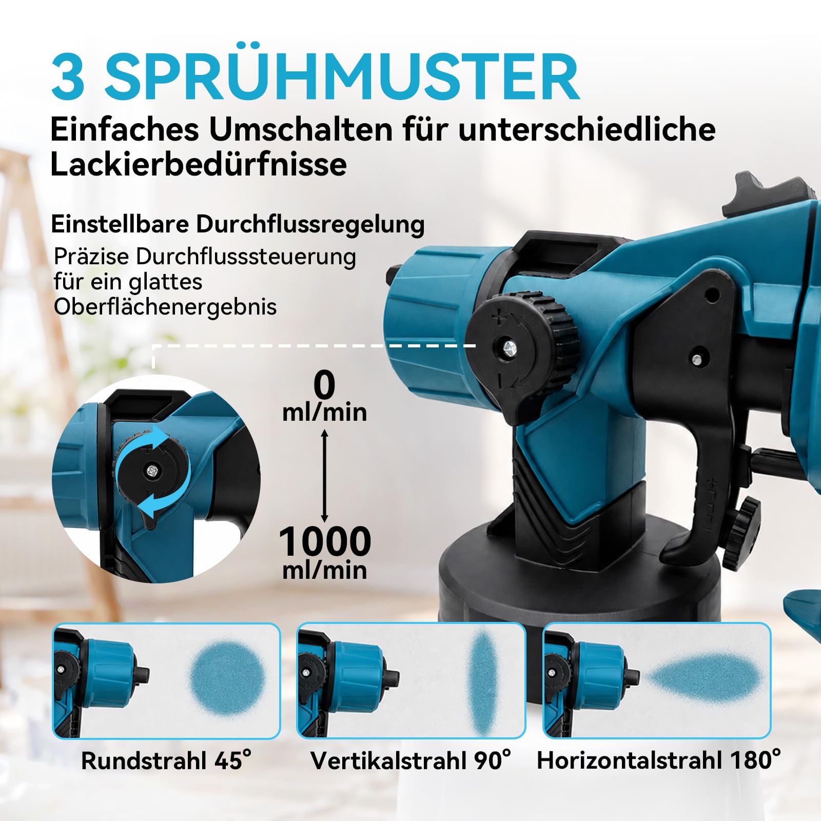 Sistema de pulverización de pintura con batería para Makita 18 V