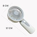 WOYR Portable Mini Fan, 3 Speed Settings, USB Rechargeable, 500mAh Battery, 2 Hours Backup (Grey) gallery image