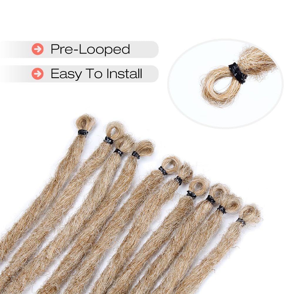 Kraler 24 inch 40 Strands Thick Dreadlock Extensions, SE Brown to Blonde Crochet Dreads Extensions of Synthetic Hair 1cm Width Hip Hop Style Dreadlock for Girls