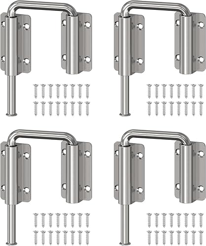 Miniatura 9 de Cerradura de puerta corredera de múltiples ángulos, cerradura de pestillo de aluminio en U para patio de 90/180 grados para puerta de granero