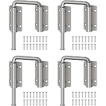 Sliding Door Loop Lock,90/180 Degree Patio U-Bolt Locks Silver 4Pcs