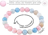Vista 878 de Amazing Gemstone Pulsera de cristal para mujeres y hombres, pulsera de cristal curativo de protección, pulsera elástica con cuentas de piedras