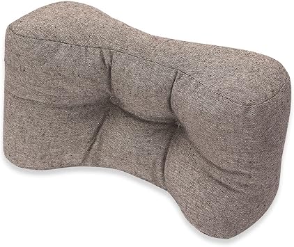 Comfortable Waist Pillow Cushion,Office Chair Back Pillow High Elastic Backrest Cushion,Lumbar Support Cushion for Lower Back Pain Relief-Ergonomic Lumbar Support Cushion,Linen pillow case  Color C