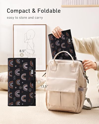 Miniatura 3 de Babebay Cambiador de pañales portátil impermeable, tapete cambiador de viaje plegable para bebé, niña, niño, estación de cambio de viaje ligera,
