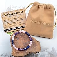 Vista 69 de MASSIVE BEADS Pulsera elástica de yoga hecha a mano con piedra natural, cristal curativo, energía, regalos para adultos unisex de 0.157 in, 0.236