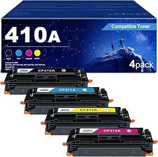 Ankink 410A Toner Cartridges - High Yield 4 Pack Compatible Replacement for HP Color Laserj Pro MFP M477fnw Toner, M477fdw Toner, M452dn Toner, HP Color Laserj Pro M477 M452 Series | CF410A
