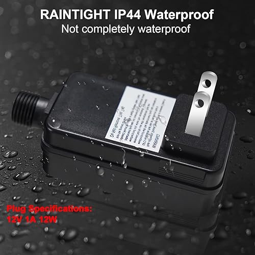 Miniatura 6 de Fuente de alimentación de 12 V, 1 A, 12 W, clase 2, reemplazo de transformador LED, adaptador de corriente de bajo voltaje para exteriores,