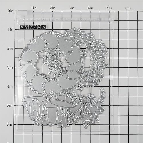 Miniatura 3 de Guirnalda de Navidad de sombra para hacer tarjetas, kit de troqueles de papel en relieve, suministros de bolsillos de almacenamiento, plantillas