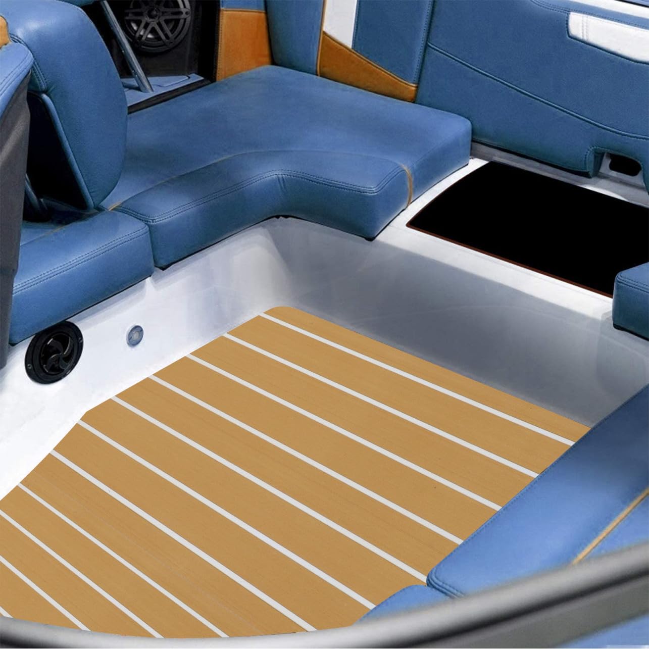 Deck Mat Stain Resistant Eva Boat Flooring Non-Slip Decorative Pad for Boat Rv Pool Garden Easy to Maintain