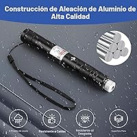 Vista 4 de Puntero láser verde de alta potencia, haz láser recargable de largo alcance, carga USB, para senderismo, presentaciones y uso al aire libre