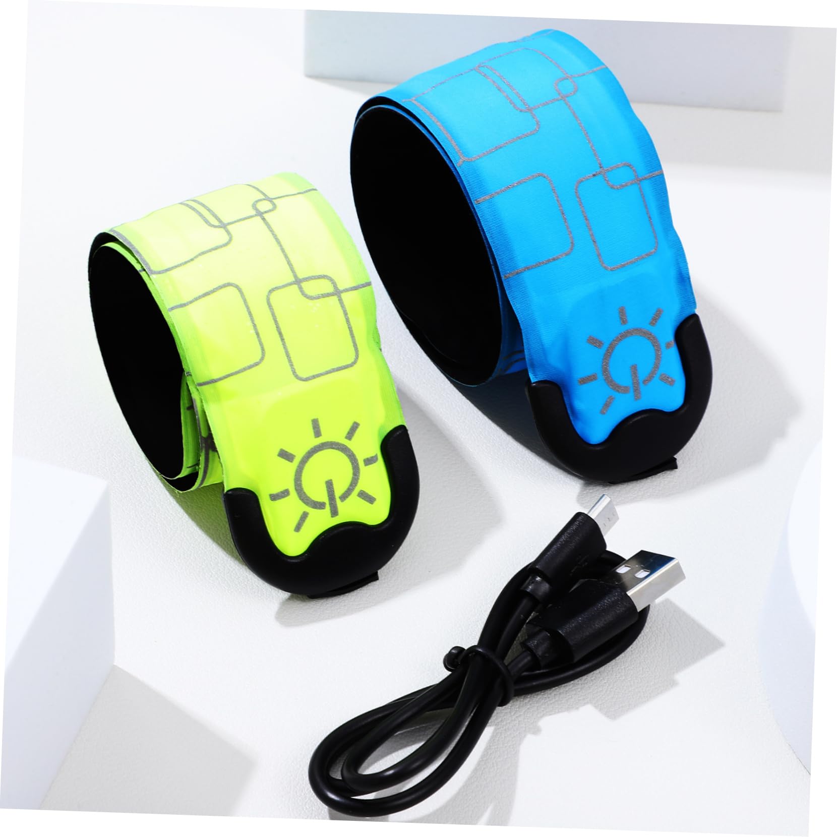 VANZACK Bracelets Lumineux à LED avec 3 Modes D'éclairage pour La Course de Nuit Le Cyclisme La Marche Et La Sécurité