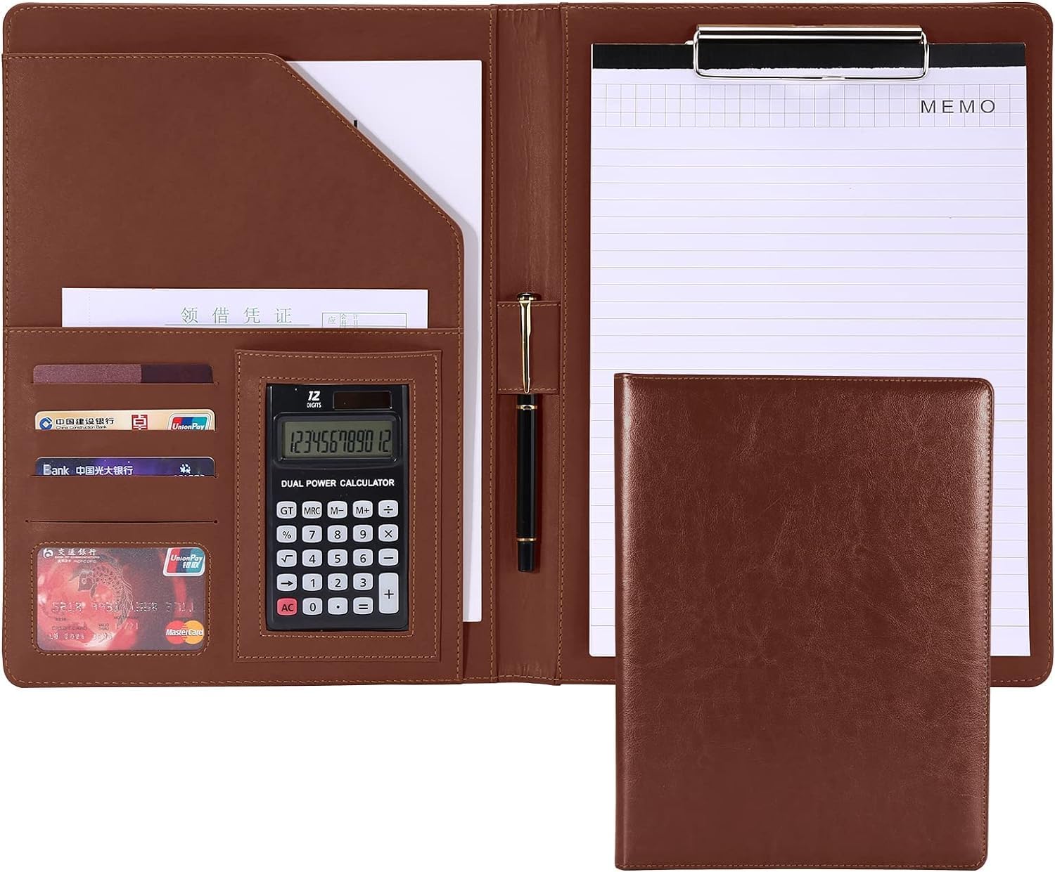 Leather Folder Portfolio,Legal Pad Holder,Portfolio Binder