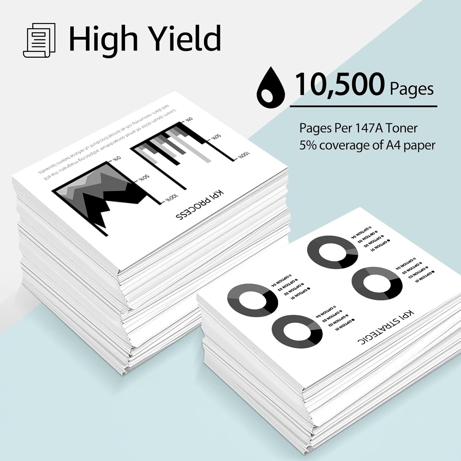 greencycle 147A with Chip Toner Cartridge Replacement Compatible for HP 147A Black Toner Cartridge W1470A Work with Laser Jet Enterprise M610 M611 M612 M634 M635 M636 Series(1PCS,10500 Pages)