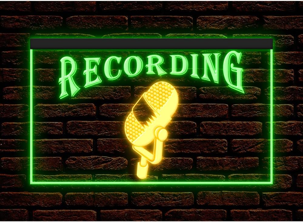 140006 Recording On The Air Radio Studio Display LED Light Neon Sign (16 X 12 inches, Red)
