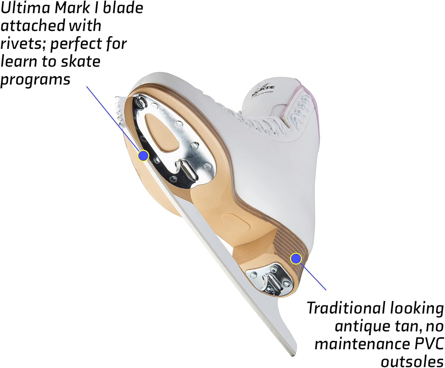 Jackson Ultima Classic SoftSkate 380 Womens Ice Skates for Women & Girls Ice Skates – Comfortable Figure Skates for Ice Skating & Recreational Figure Skating