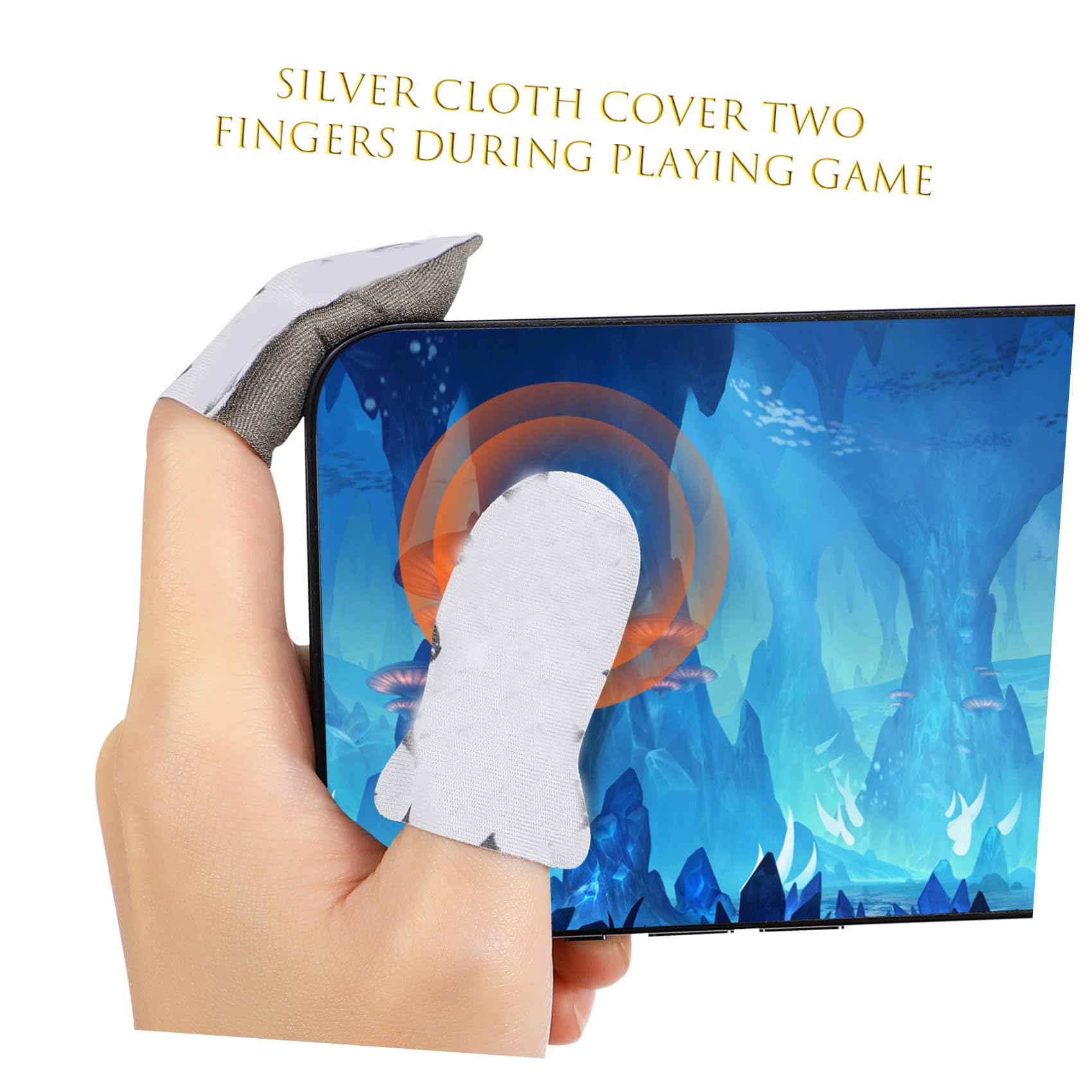 Zerodeko Mobiler Spielcontroller mit Ladekabel und Ergonomischen Handschuhen aus Stoff für Präzise Trigger Steuerung und Bildschirmschutz Beim Gaming
