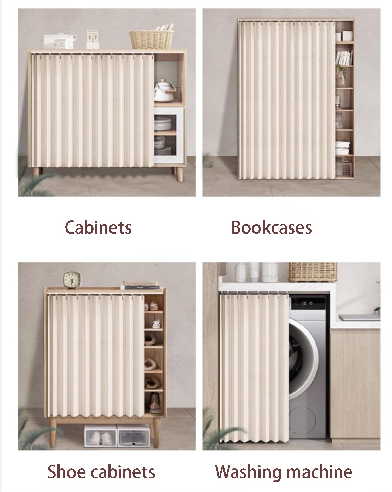 Tendina Sottolavello,Tende For La Privacy, Tenda Scorrevole Con Sistema Completo,Tendina Bagno Corta Per Armadio Da Cucina,Armadio,Mobile Lavatrice,Tenda Oscurante Da Interno