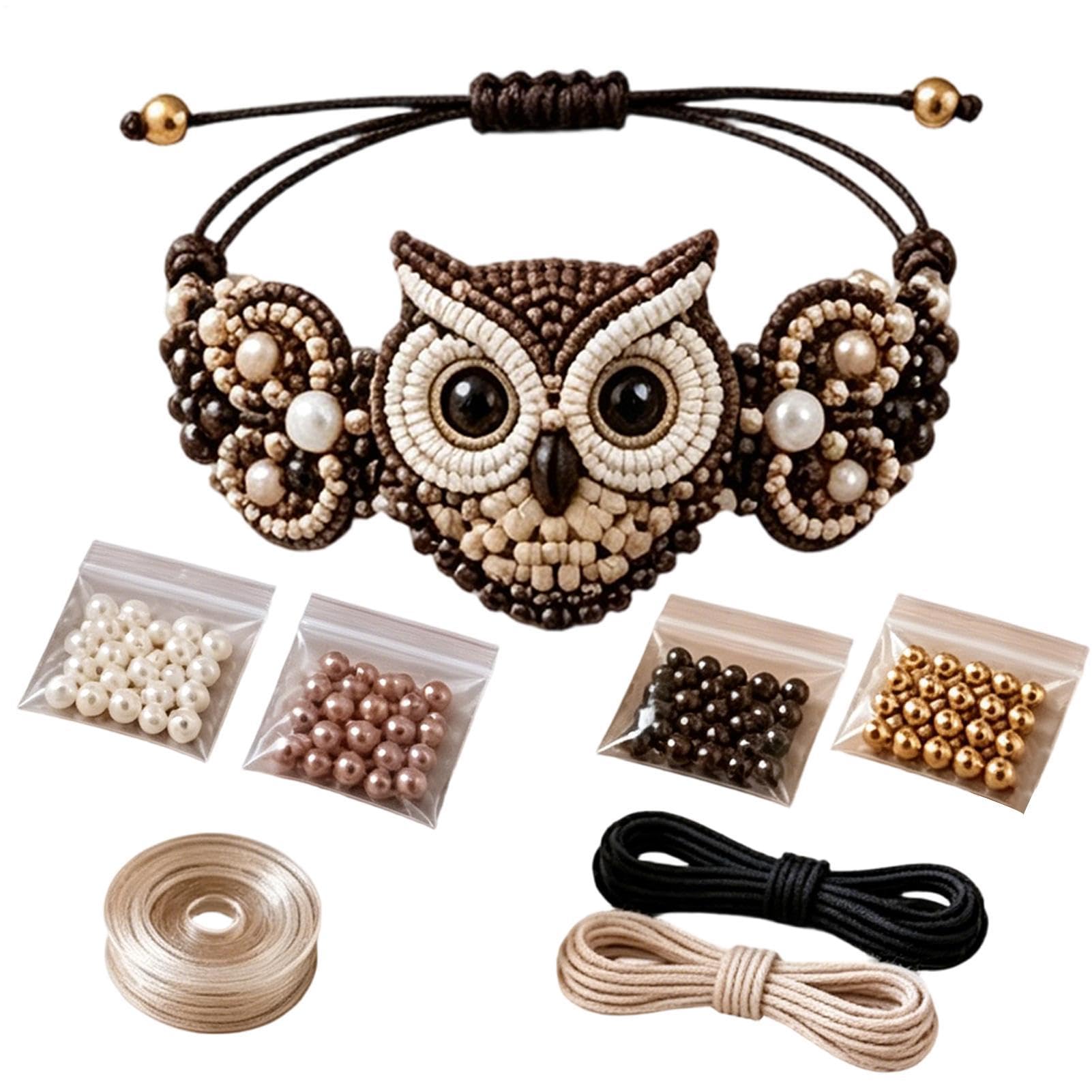 Kit de perlas de animales fácil para aprender a tejer pulseras a mano 8