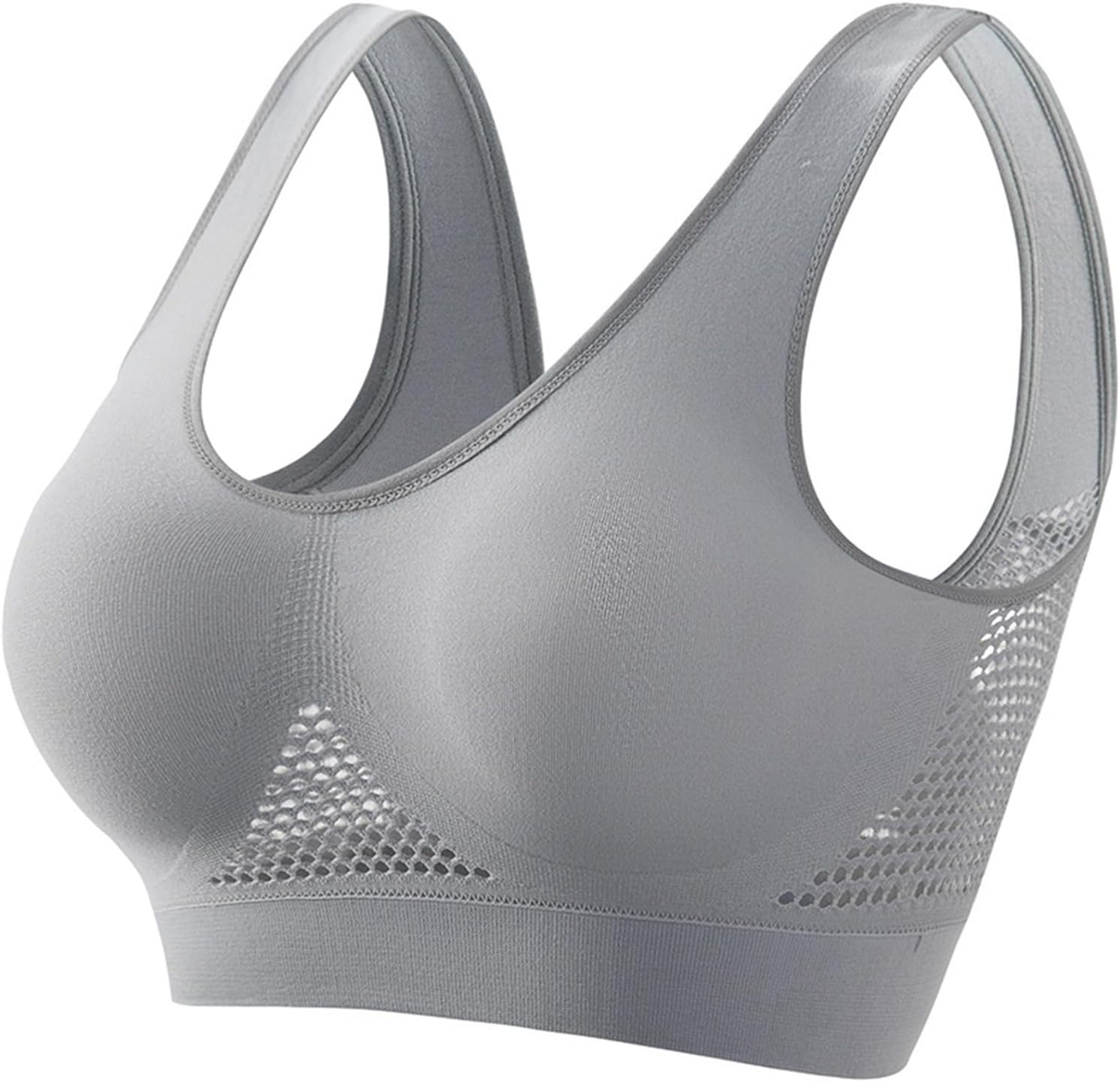 Wireless Sports Bra for Women Plus Size Workout Bras High Support Yoga Bras Breathable Mesh Bras Comfy Everyday Bras