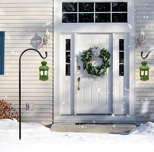 Miniatura 4 de Urban Deco Gancho de pastor resistente, ganchos de pastor ajustables para exteriores, estacas de jardín de pastores de metal de alta calidad, 37