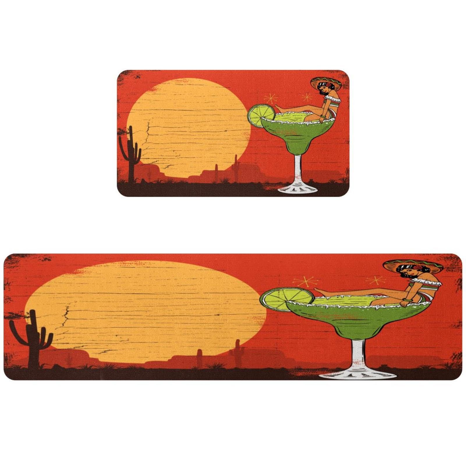 Tapis de couloir et cuisine absorbant lot de 2 tapis de sol antidérapants