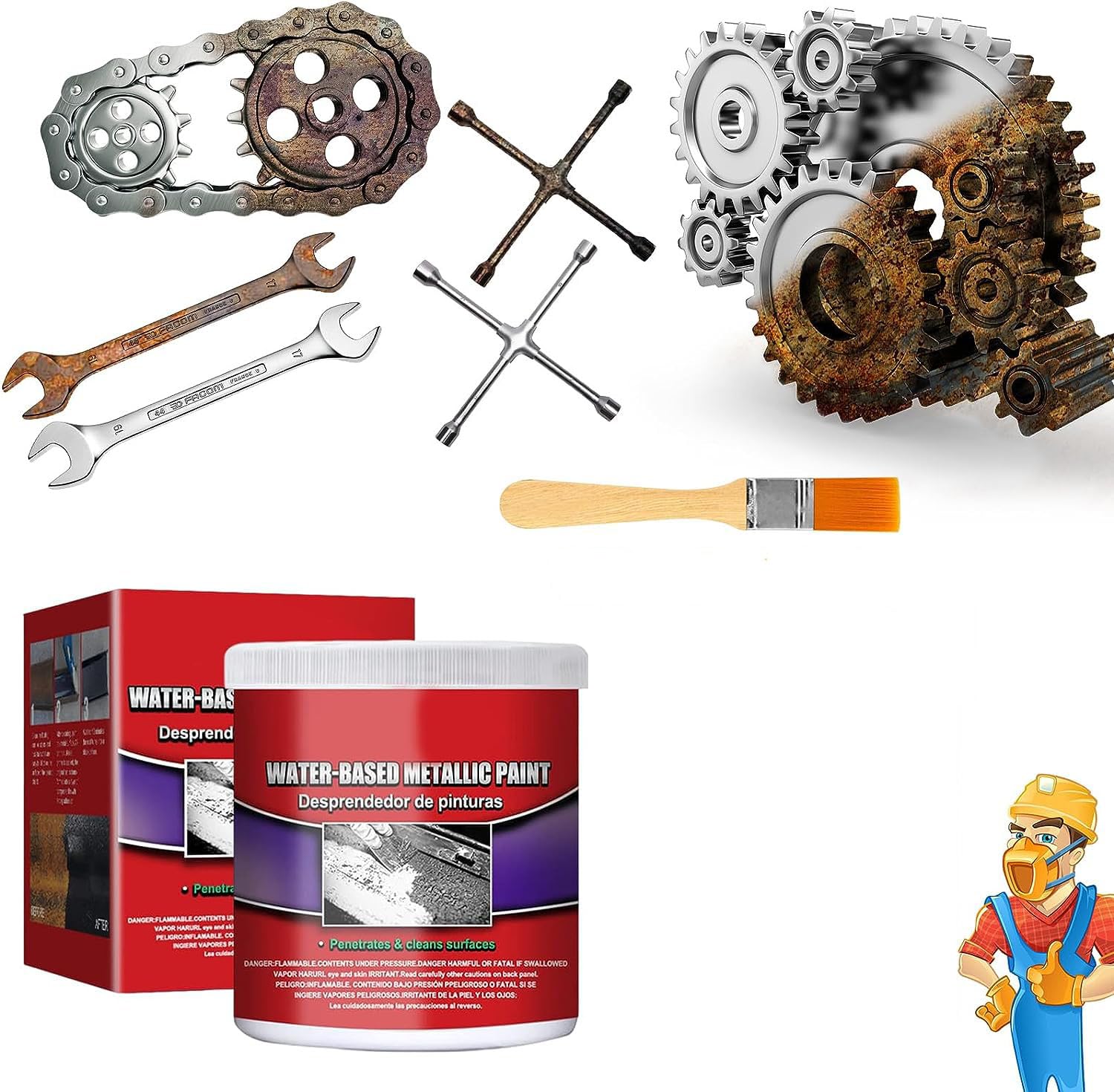 LBXX NEWPiply Water-Based Metal Rust Remover，Piply Water-Based Metal Rust Remover，Fractionk Water-Based Metal Rust Remover