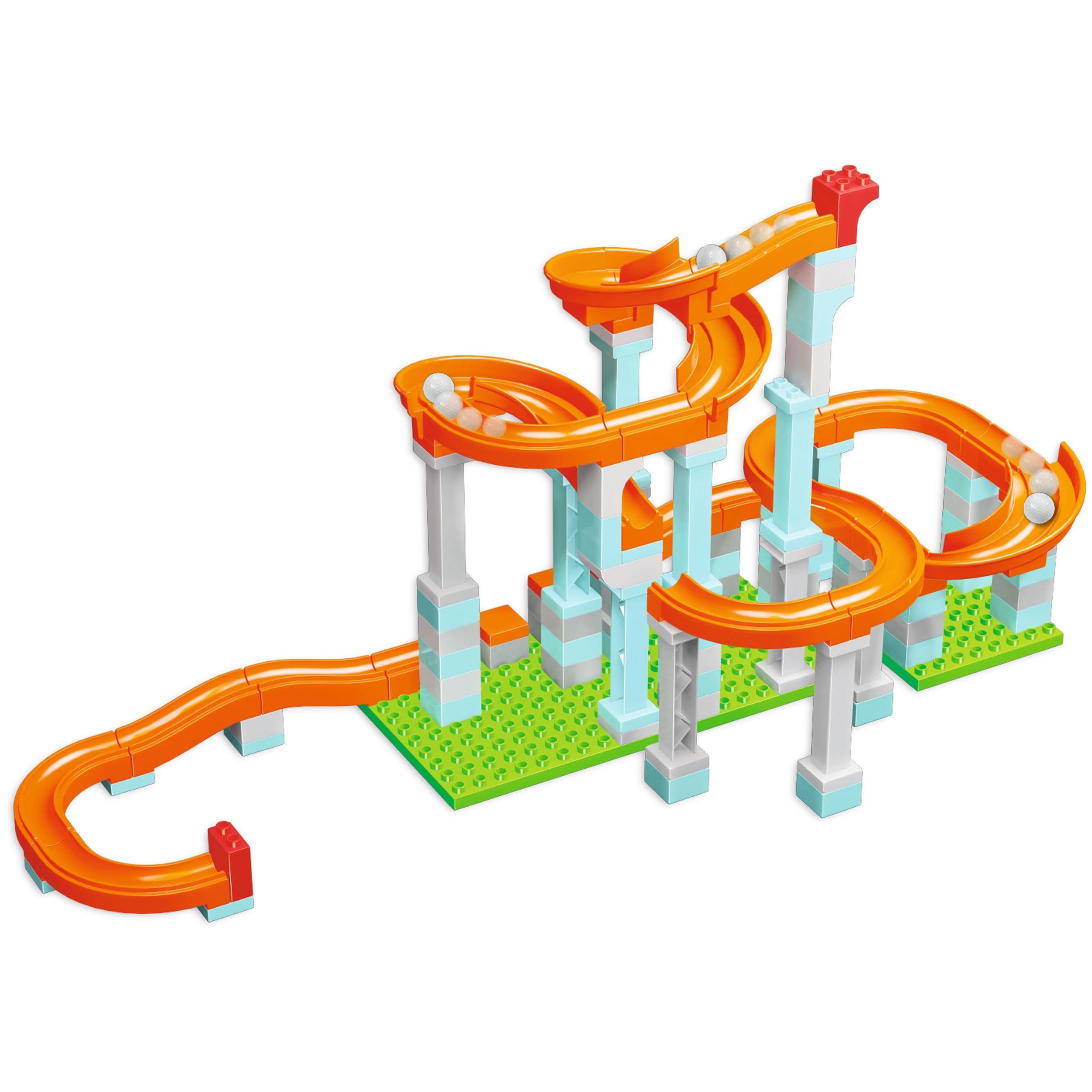 Simba 104114487 - Kugelbahn, 128 Teile, für Kinder ab 4 Jahren, 3 Kugeln, Lauflänge 280 cm
