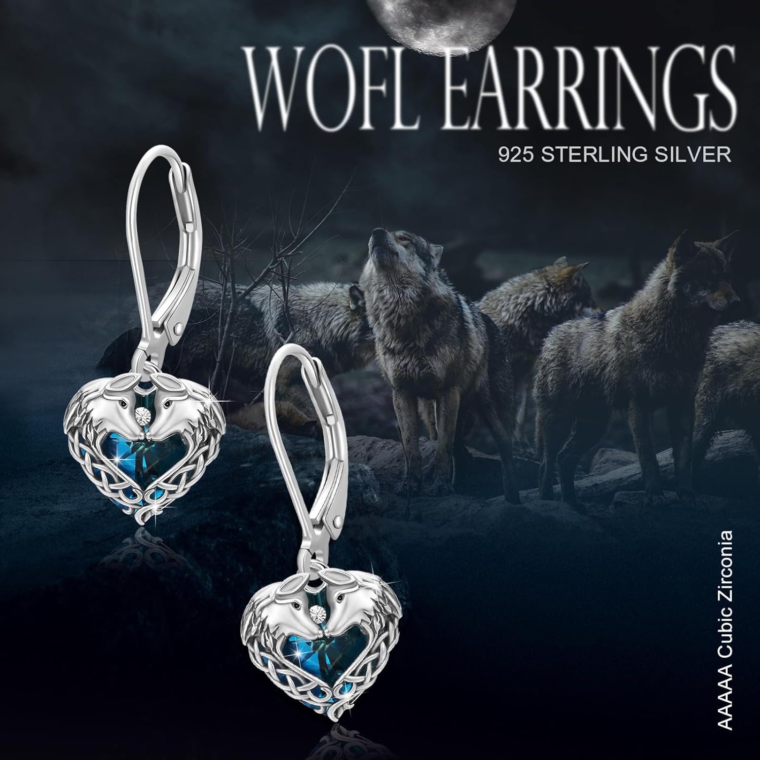 Horse/Dragon/Wolf Earrings for Women 925 Sterling Silver Celtic Knot Horse/Dragon/Wolf Earrings with Crystal Animal Jewelry Gifts for Women Girls