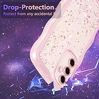 Vista 4 de ZTOFERA Funda protectora para Samsung Galaxy A14 4G/5G de 6.6", ondulada, con brillantina de estrella, poliuretano termoplástico transparente, suave