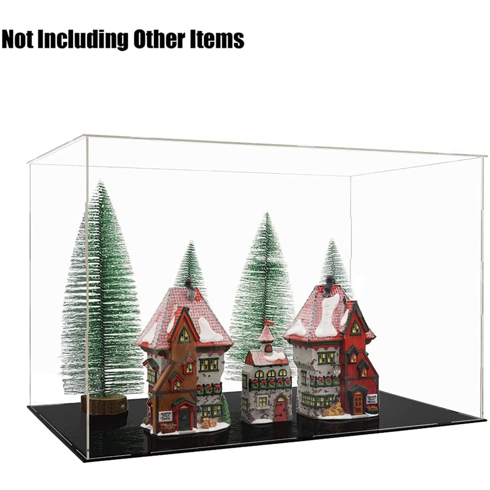 Uotyle Vitrine en acrylique transparent pour comptoir, boîte de rangement pour figurines, jouets, objets de collection (30 x 20 x 20 cm
