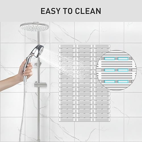 Miniatura 7 de XIYUNTE Tapete de ducha antideslizante para bañera  27 x 16 pulgadas, tapete de ducha antideslizante para ducha interior, tapete de bañera con