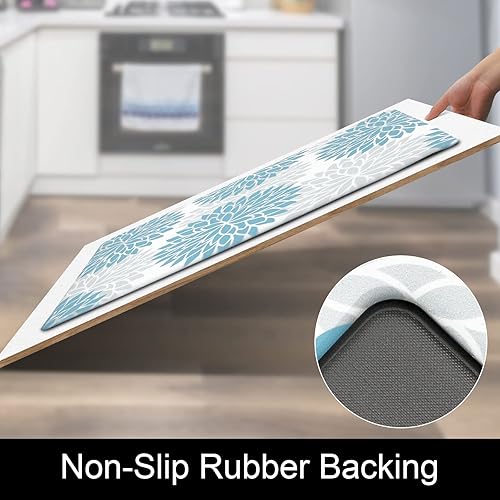 Miniatura 163 de HEBE Kitchen Mat 20"x71" Anti Fatigue Floor Mat Runner Non Slip Kitchen Mats for Floor Waterproof Kitchen Rugs and Mats Ergonomic Cushioned Comfort