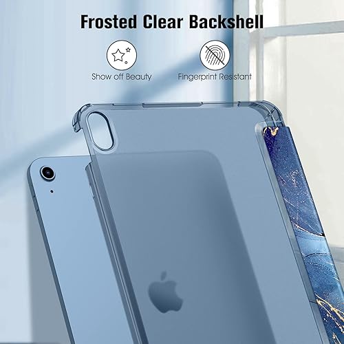 Miniatura 5 de Fintie Funda con portalápices para iPad de 10 generación de 109 pulgadas 2022 carcasa rígida delgada con soporte esmerilado translúcido apagado y