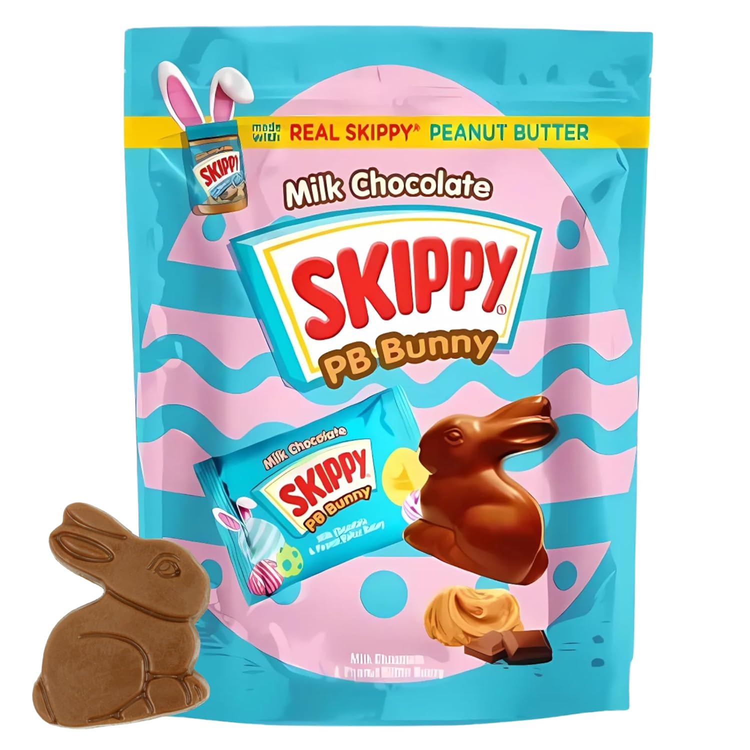 Amazon.com : Skippy Peanut Butter Bunny Thins, Individually Wrapped ...