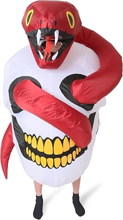 Snake Skull Costume, Inflatable, Halloween Costume, Adult Size